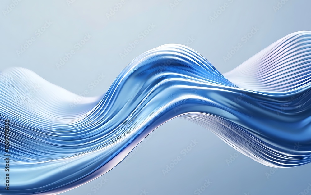 Poster flowing curve lines background, 3d rendering, generative ai