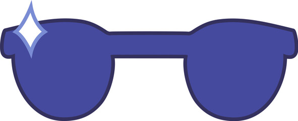 Obraz premium Fashionable outdoor goggles for domestic cat or dog. Sunglasses dog accessory. Image for design of pet store or veterinary clinic. Simple flat vector isolated on white background