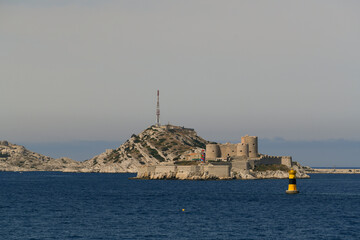 The Chateau If is a fortress, later a prison, located on the island of If, the smallest island in the Frioul archipelago about 1.5 kilometres offshore in the Bay of Marseille. High quality photo