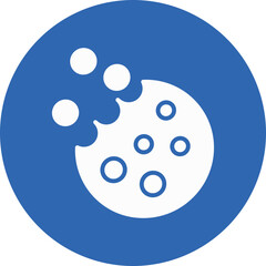 Cookie glyph circle icon