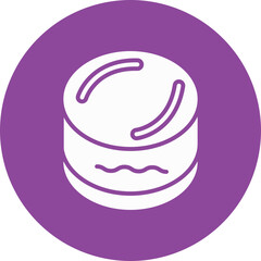 Cheesecake glyph circle icon