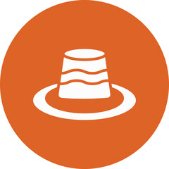 Flan glyph circle icon