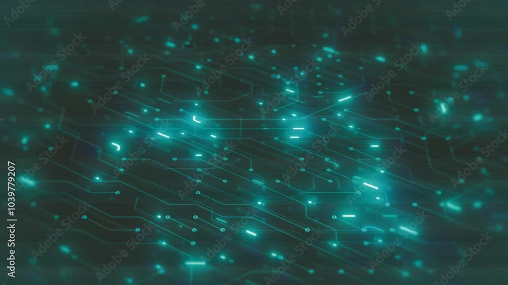 Poster computer motherboard chipset background/ animation of an abstract technology background with electro