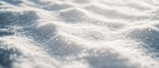 Obraz premium Sparkling CloseUp of Freshly Fallen Snow in Winter Landscape