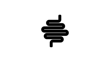 Digestive symbol , black isolated silhouette