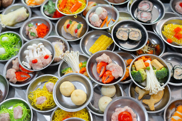 Variety of Chinese-Thai style steamed Dim sum