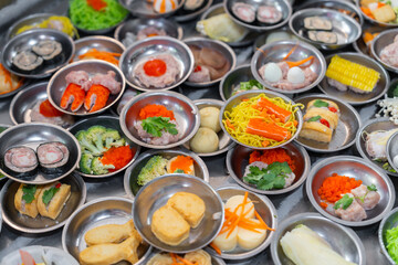 Variety of Chinese-Thai style steamed Dim sum