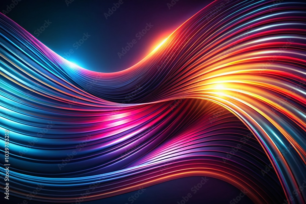 Poster abstract gradient background with twisted black lines for futuristic optical illusion effects