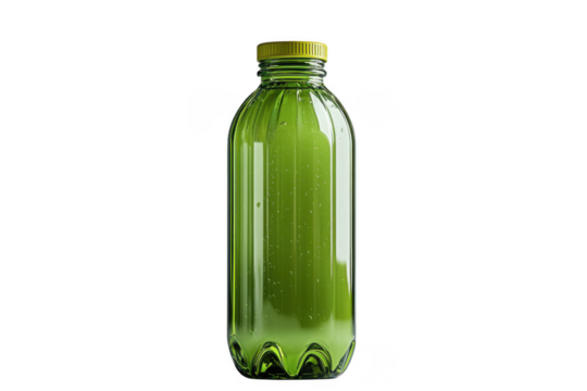 Green squeeze bottle isolated on transparent background, png file, no background png file