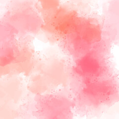 Pink watercolor abstract background texture. Brush painted watercolor paper texture background vector design.
