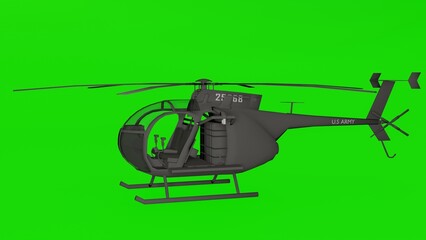 black Army Helicopter