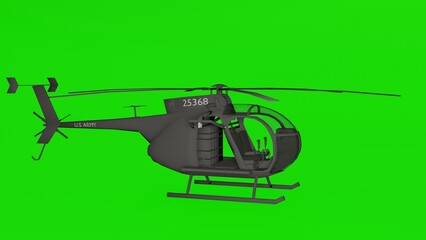 black Army Helicopter