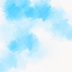 Abstract watercolor background texture. Blue azure watercolor background design vector illustration.