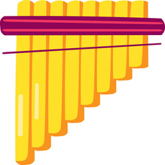 A vibrant vector illustration of party percussion chime in joyful cartoon style. A lively music festival or celebration with joyous atmosphere. Music cafe or club decoration. Elements for birthday par