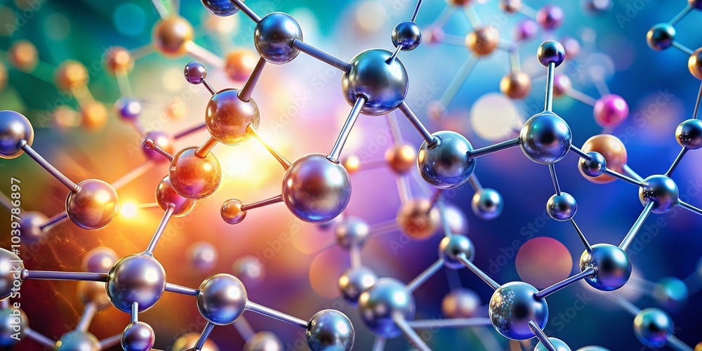 Poster abstract molecules design for medical background - molecular structure with circles for flyers and b