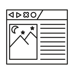 Website icon vector on white background