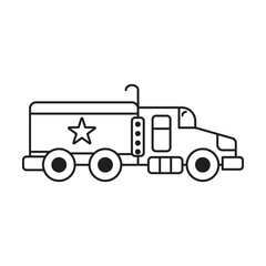Trailer icon vector on white background