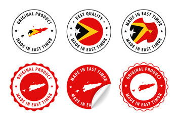 Indonesia - set of stamps and stickers with map and flag. Made in. Best quality. Original product. Vector illustration.