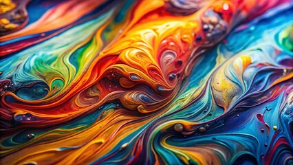 Naklejka premium Abstract Oil Paint Wallpaper Texture - Generative Techniques in Contemporary Art for Modern Interior Design