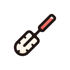 Pipe cleaning brush outline icon for graphic design, apps and websites