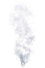 A plume of white smoke rises gracefully upwards