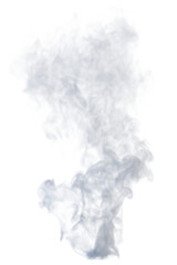Dramatic plume of white chimney smoke rising high