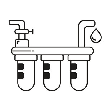 recommend clip art: Water filter icon vector on white background