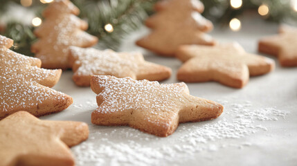 Freshly Baked Ginger Honey Cookies for Christmas Celebration