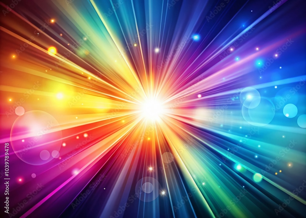 Poster abstract rays background with vibrant colors and dynamic light effects for modern design projects