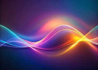 Obraz premium Abstract Signal Waves in Minimalist Style - Modern Design for Technology and Art Enthusiasts