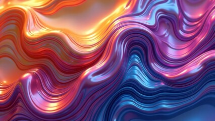 Obraz premium Rainbow Colorful Fluid Metallic or plastic Textures background. Drinks, cosmetics, spa, chemistry concept. copy space, for banner, poster, print.