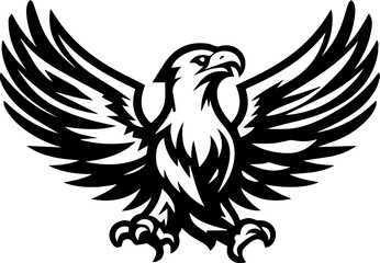Obraz premium Majestic Eagle Vector - Sticker Art Illustration - White No Background.eps