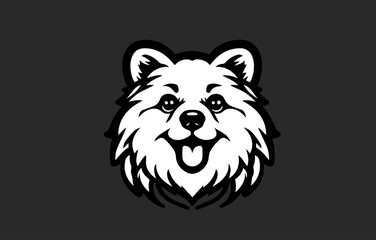  Black and white wolf head illustrations in vector style, multiple expressions, logo design set 