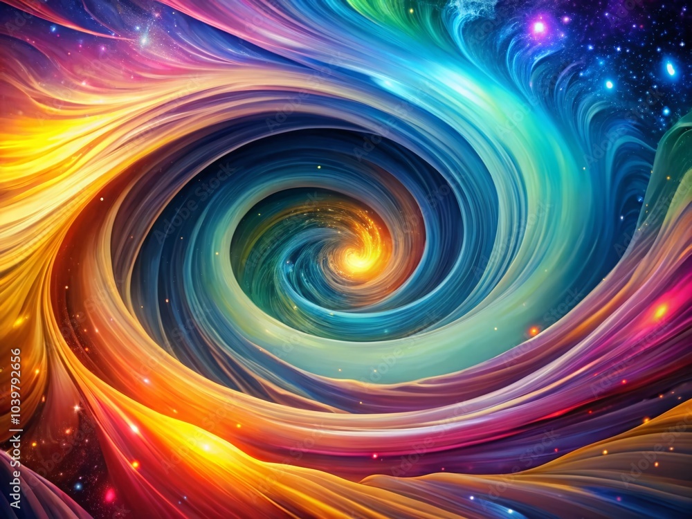 Poster abstract twisted space gradient spiral animation loop background for modern art and design
