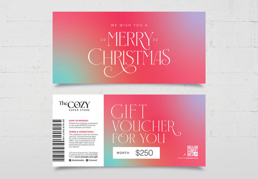 Christmas Gift Voucher Layout