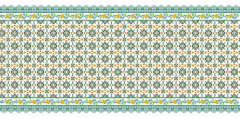 Dupatta Pattern and Dupatta Seamless Design Vector