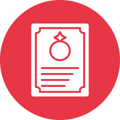 Marriage Certificate glyph circle icon