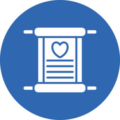 Wedding Vows glyph circle icon