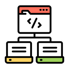 Trendy vector design of web coding 

