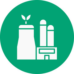 Energy Plant glyph circle icon