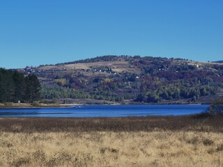 landscape with lake and mountains