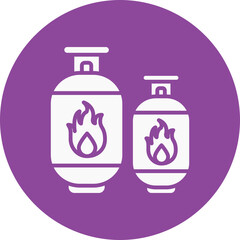 Industrial Gas glyph circle icon