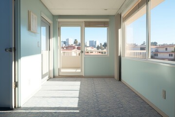 Fototapeta premium Clean empty room architecture building flooring.