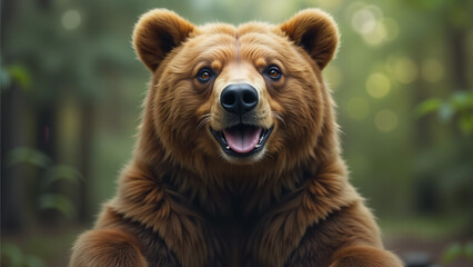 A Whimsically Artistic Representation of a Bear Resembling a Square, Sparking Joy and Laughter