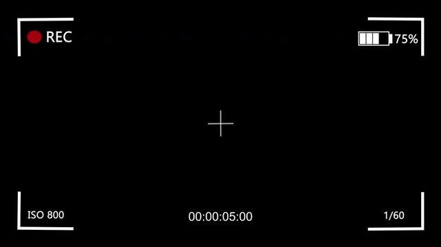 Illustrated frame of the video camera screen