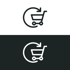 Repeat Order icon isolated on white background. Vector illustrations are made with vector-based software, not AI generated results.
