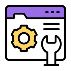 A unique design icon of web setting 

