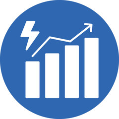 Energy Consumption glyph circle icon