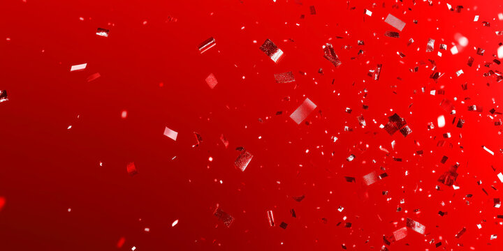 Red confetti on red
