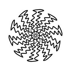 Sunburst element. Radial stripes. Set of vintage hand drawn sunburst rays design elements, explosion, fireworks black ray's. Sunburst backgrounds. Vector illustration.